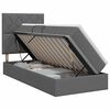 vidaXL Aufbewahrungsbett mit Matratze Dunkelgrau 90 x 190 cm Stoff