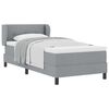 vidaXL Boxspringbett mit Matratze Hellgrau 100 x 200 cm Stoff