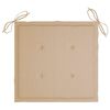 vidaXL Gartenstühle 2 Stk. mit Beige Kissen Massivholz Teak