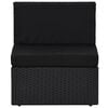vidaXL 6-tlg. Garten-Lounge-Set Poly Rattan Schwarz