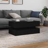 vidaXL Couchtisch mit LED-Leuchten Schwarz Eichen-Optik 90x50x40 cm