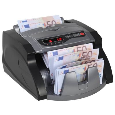 vidaXL Geldzählmaschine für Banknoten und Geldscheine Schwarz und Grau