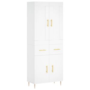 vidaXL Highboard Wei&szlig; 69,5x34x180 cm Holzwerkstoff