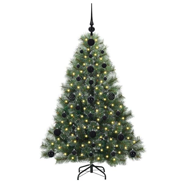 vidaXL K&uuml;nstlicher Weihnachtsbaum mit 150 LEDs Gr&uuml;n 120 cm PE und PVC