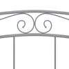vidaXL Bett Grau Metall 140x200 cm