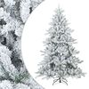 vidaXL K&uuml;nstlicher Scharnier-Weihnachtsbaum schneebedeckt Wei&szlig; 210 cm