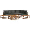 vidaXL Outdoor-Sofagarnitur 5 stk. Natur und Anthrazit