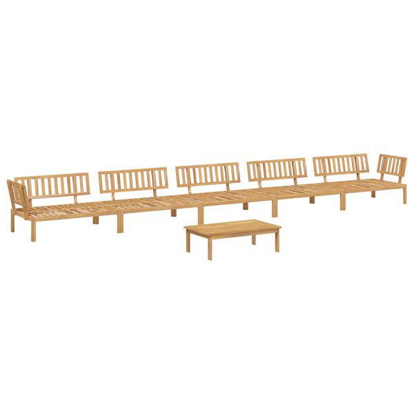 vidaXL Sofa Set mit Kissen Uni 6 pcs Anthrazit Massivholz Akazie