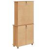 vidaXL Hutch ASKIM Honigwachs 91 x 40 x 200,5 cm Massives Kiefernholz