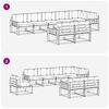 vidaXL Outdoor-Sofagarnitur mit Kissen 8 pcs Natur und Creme