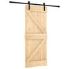 vidaXL Schiebet&uuml;r 85 x 210 cm Massivkiefer (Unbehandelt)