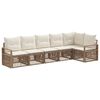 vidaXL Gartensofa-set 6 Stk. Beige Poly-Rattan