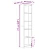 vidaXL Bücherregal 5 Fächer Braun Eiche 40x24x175 cm Holzwerkstoff