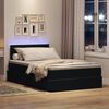 vidaXL Bett mit Stauraum und LED mit LED Schwarz 120 x 200 cm Samt