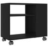 vidaXL Beistelltisch Schwarz 70x35x60,5 cm Holzwerkstoff
