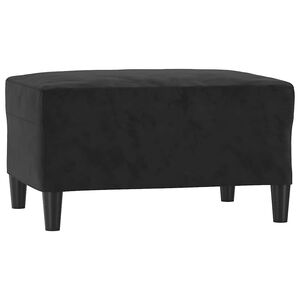 vidaXL Fu&szlig;hocker Schwarz 70x55x41 cm Samt