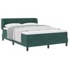 vidaXL Boxspringbett mit Kopfteil Dunkelgr&uuml;n 140 x 200 cm Samt