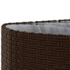 vidaXL 5-tlg. Garten-Sofagarnitur mit Kissen Braun Poly Rattan