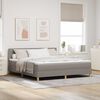 vidaXL Boxspringbett mit Matratze Taupe 180 x 200 cm Stoff