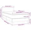 vidaXL Boxspringbett mit Matratze Taupe 100x200 cm Stoff