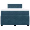 vidaXL Boxspringbett mit Matratze Blau 120x200 cm Samt
