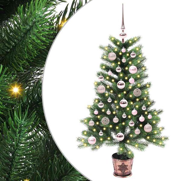 vidaXL Weihnachtsbaum mit 150 LEDs mit Ständer Grün 90 cm PE