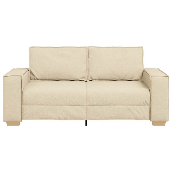 vidaXL 2-Sitzer Sofa Creme 140 cm Stoff