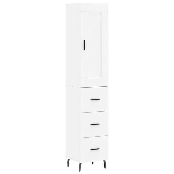 vidaXL Highboard Wei&szlig; 34,5x34x180 cm Holzwerkstoff