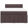 vidaXL Boxspringbett mit Matratze Dunkelbraun 140x190 cm Stoff