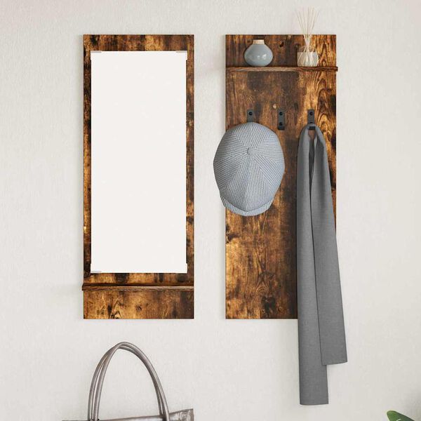 vidaXL Wandmontierter nachttisch Ger&auml;ucherte Eiche 70 x 10 x 90 cm