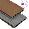 vidaXL WPC Terrassendielen mit Zubeh&ouml;r Braun und Grau 20 m&sup2; 4 m