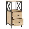 vidaXL Nachttische 2 Stk. Sonoma-Eiche 34x35,5x70 cm Holzwerkstoff