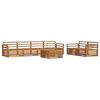 vidaXL Outdoor-Sofagarnitur 7 pcs Natur Massivholz Akazie