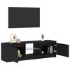 vidaXL TV-Schrank mit LED-Leuchten Schwarz Eichen-Optik 120x30x36 cm