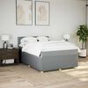vidaXL Boxspringbett mit Matratze Hellgrau 160x200 cm Stoff