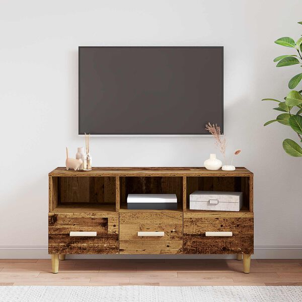 vidaXL TV-Schr&auml;nk Altholz 102 x 36 x 50 cm Holzwerkstoff