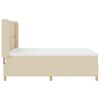 vidaXL Boxspringbett mit Matratze Creme 160 x 200 cm Stoff