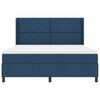 vidaXL Boxspringbett mit Matratze mit Kopfteil Blau 180 x 200 cm Stoff