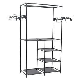 vidaXL Kleiderst&auml;nder Stahl und Vliesstoff 87x44x158 cm Schwarz