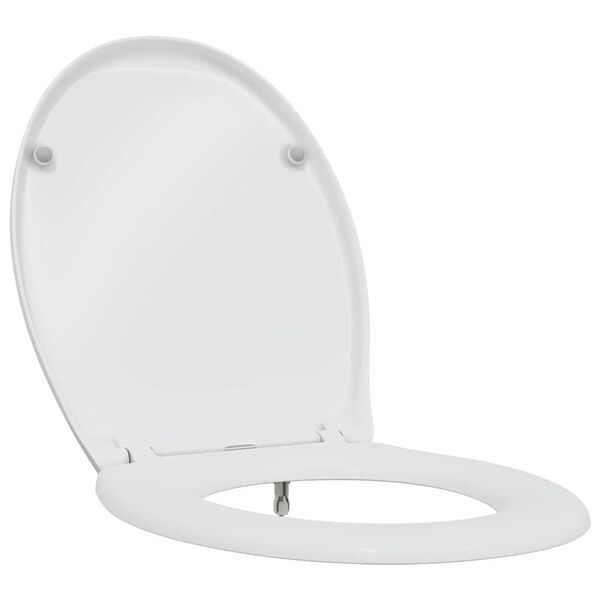 vidaXL Toilettensitz Wei&szlig; 44,8 x 37,3 x 4,2 cm Duroplast