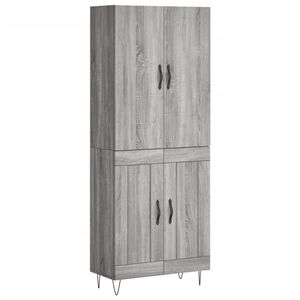vidaXL Highboard Grau Sonoma 69,5x34x180 cm Holzwerkstoff