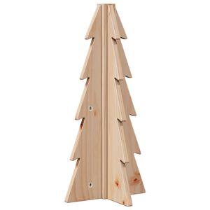vidaXL Weihnachtsbaum Holz zum Schm&uuml;cken 49 cm Massivholz Kiefer