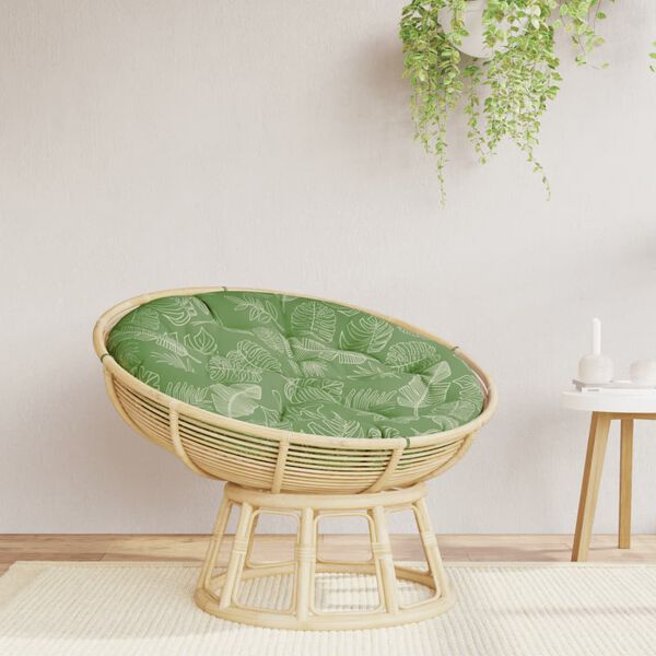 vidaXL Kissen Rund Blattmuster &Oslash; 100x11 cm Oxford-Gewebe