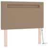 vidaXL Boxspringbett mit Matratze Cappuccino 90 x 200 cm Kunstleder