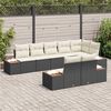 vidaXL Gartensofa-set mit Kissen 8 pcs Schwarz und Creme Polyrattan