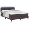 vidaXL Boxspringbett mit Matratze Dunkelbraun 140 x 200 cm Stoff