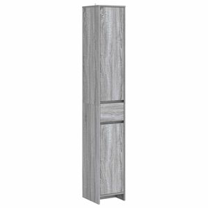 vidaXL Badezimmerschrank Grau Sonoma 30 x 33 x 190 cm Holzwerkstoff
