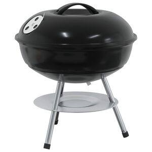 vidaXL Holzkohlegrill Schwarz 36,5 x 36,5 x 40 cm