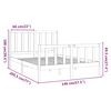 vidaXL Massivholzbett ohne Matratze Wei&szlig; 140x200 cm Kiefernholz
