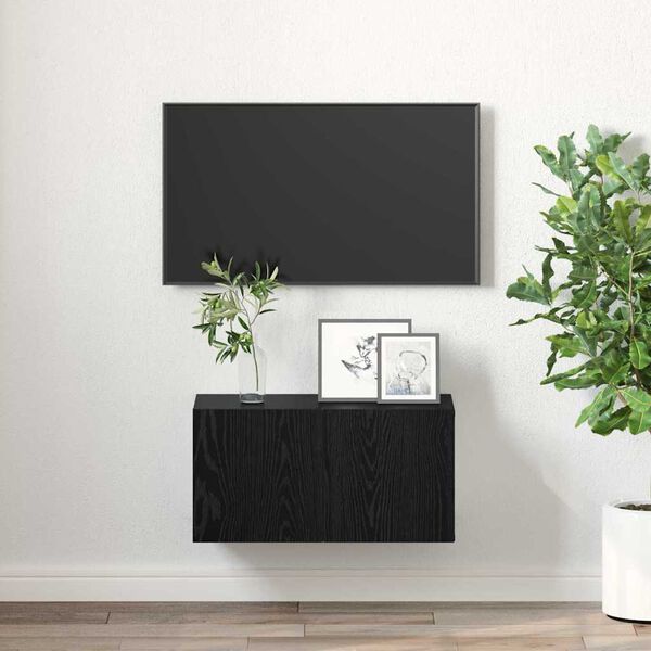 vidaXL TV-Schrankset Schwarz 60 x 30 x 30 cm Holzwerkstoff